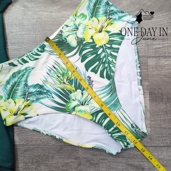 Suuksess Drawstring Tropical Tankini Swimsuit Size M - Picture 4 of 5